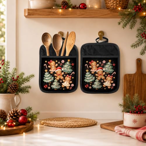 Gingerbread Christmas Tree Pot Holders Heat Resistant - JWYNB, Grd Kitchen Theme 23