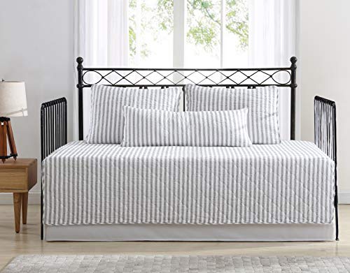 Reversible Cotton Daybed Cover Set with Shams & Decorative Pillow Cover