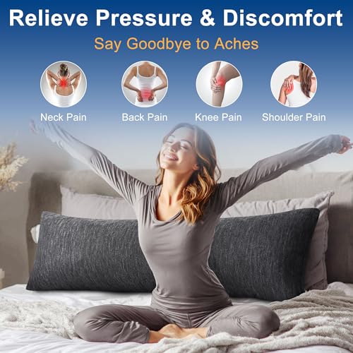 Cooling Body Pillow - 20x60 Inch Memory Foam for Side Sleepers