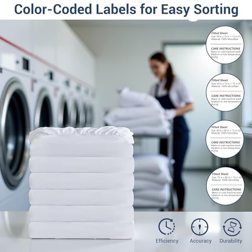 Full Size Fitted Sheets 6-Pack, Microfiber 15-inch Deep Pocket, White