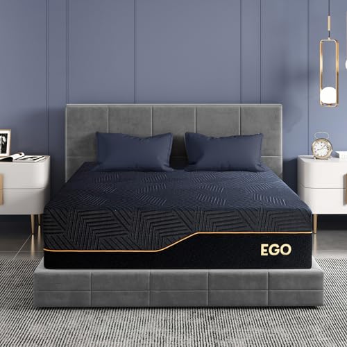 Queen 14 Inch Memory Foam Mattress - Medium Firm Cooling Gel Bed in a Box