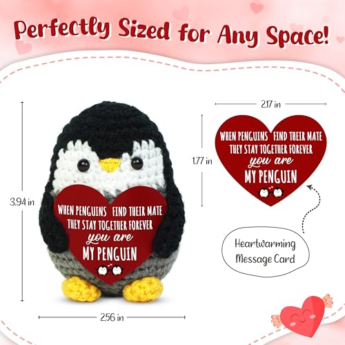 Handmade Crochet Penguin Couple Gift for Anniversary and Birthday