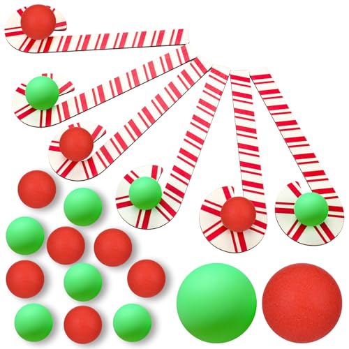 Christmas Spoons and Bouncy Balls Relay Race Set for Kids and Parties