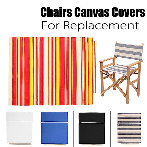 Director Chair Replacement Canvas Kit - Black Seat and Backrest Set