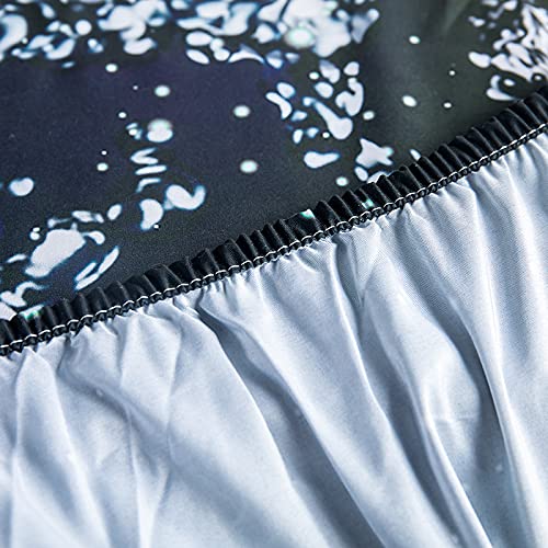 Basketball Twin Fitted Sheet Set - Ice Flame Galaxy Bedding for Kids