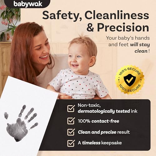 Inkless Baby Hand and Footprint Kit - Non-Toxic Clean Touch Keepsake Set