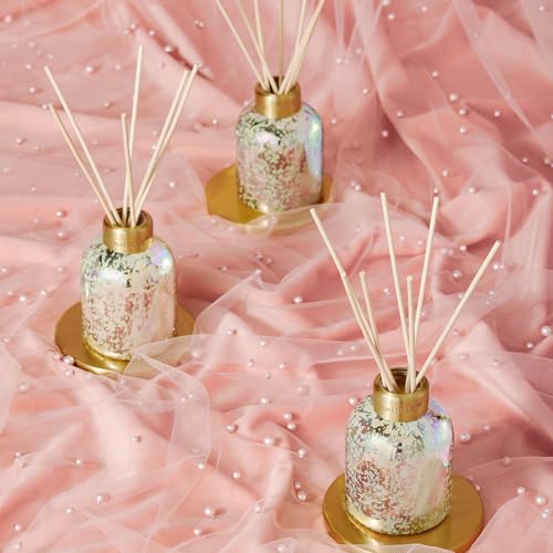 Volcano Reed Diffuser Set - 5.7 oz Iridescent Mercury Glass Home Fragrance