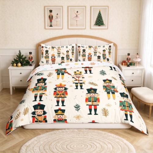 Feelyou Merry Christmas Bedding Set Twin (2 Pieces) Red Yellow Black – Twin Size, No Comforter