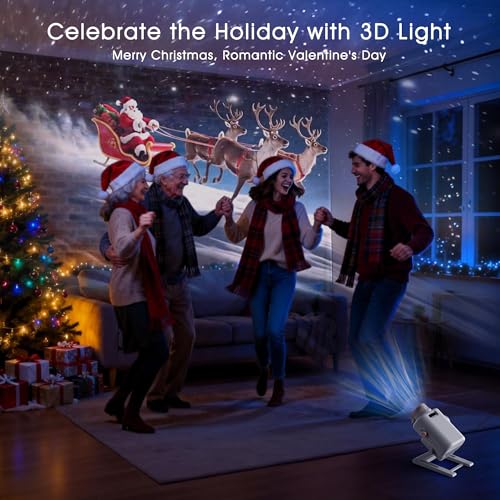 AIRIVO White 3D Galaxy Star Projector with Bluetooth Speaker & Auto-Off Timer