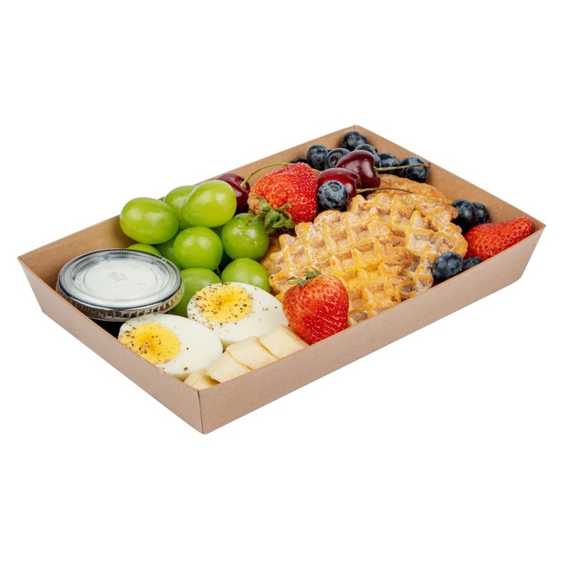 Restaurantware Matsuri Vision 9 x 6 x 1.5 Inch Large Sushi Trays 100 Greaseproof Sushi Packaging Boxes - Lids Sold Separately Disposable Kraft Paper Sushi Containers For Entrees Or Desserts