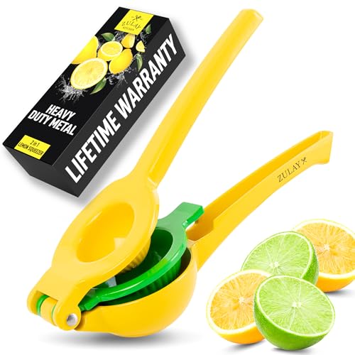 2-in-1 Manual Metal Citrus Squeezer & Hand Juicer for Lemon and Lime