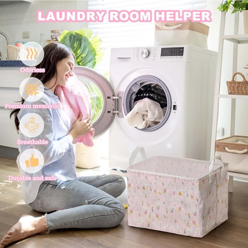 Cute Goose Nursery Storage Basket, Foldable Waterproof Laundry Hamper