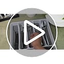 49-Piece Stainless Steel Flatware Set with Drawer Organizer for 8 People