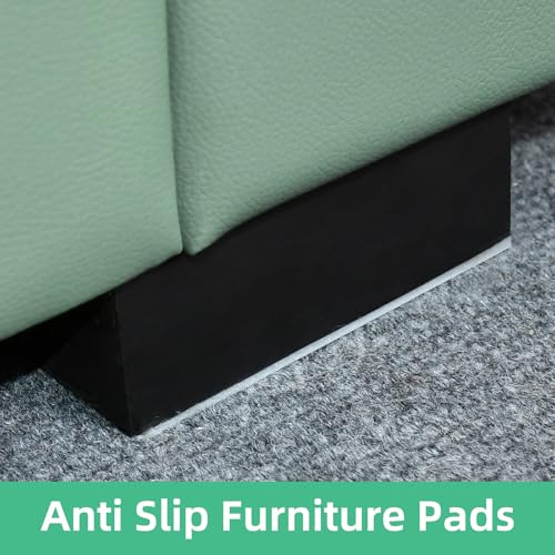 5-Pack 6x6-Inch Clear Silicone Non-Slip Rug Gripper Pads for Carpets