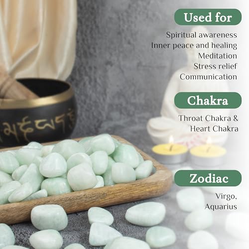 Natural Crystal Tumbled Stones Kit - 2000+ Carats for Reiki and Meditation