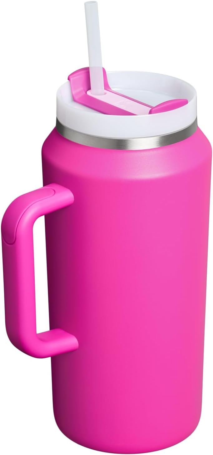 STANLEY Quencher H2.0 Tumbler - 64 oz Insulated Stainless Steel Cup with Handle & Straw | BPA-Free Violet Blossom
