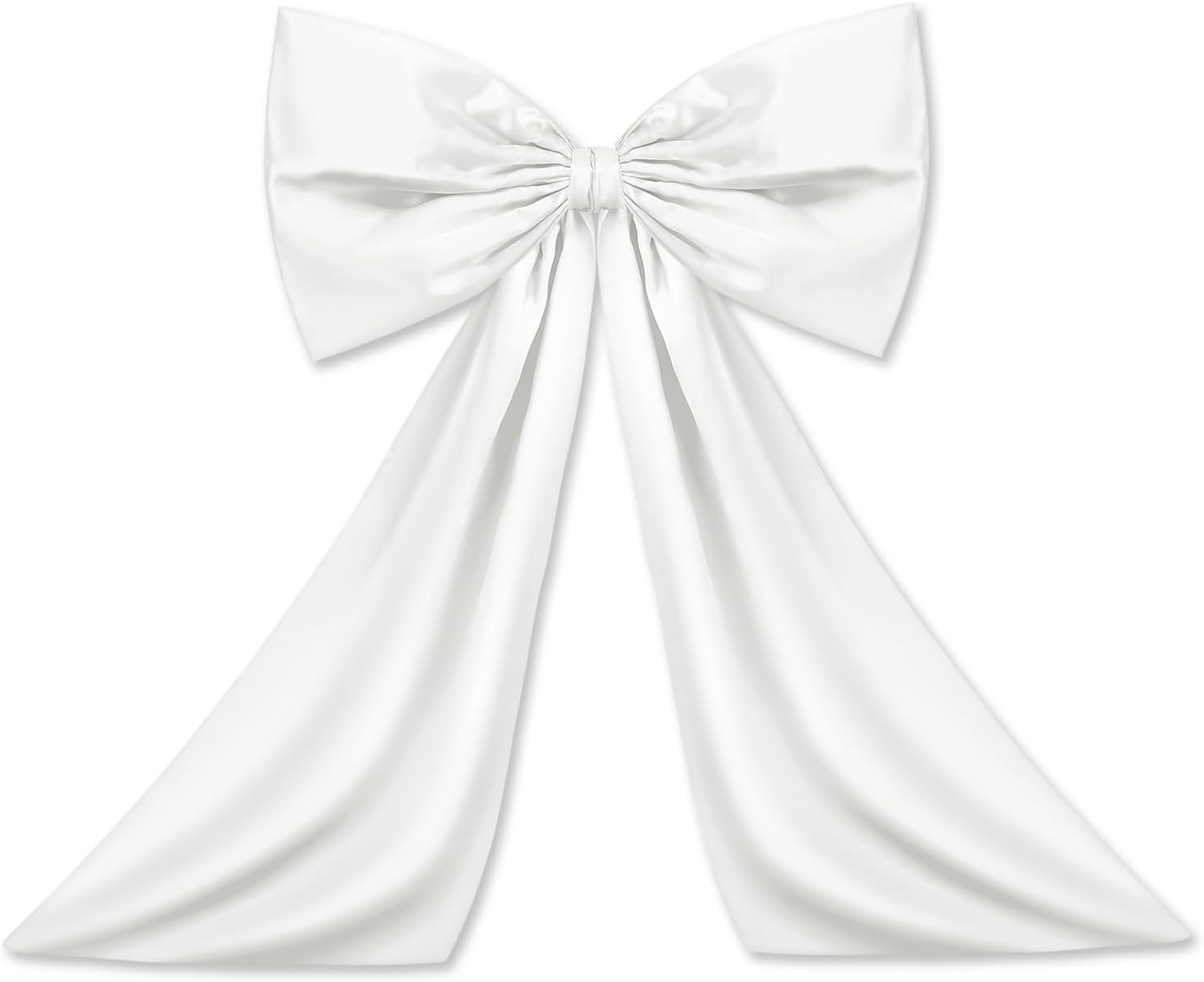 Wavwavw Large White Satin Bow | Elegant Birthday & Wedding Decoration | 18 x 24 Inches