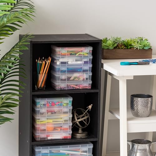Clear Plastic Storage Box Organizers with Snap Lids 10-Pack Medium