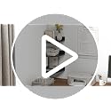 3-Pack Floating Corner Wall Shelves with Cable Management - White Wood