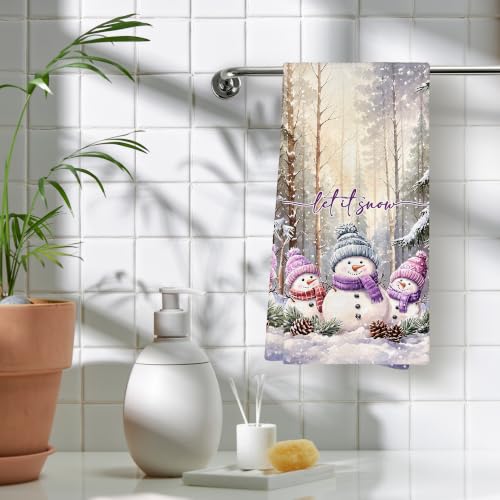 Snowman-2 Rustic Farmhouse Christmas Kitchen Towels 16x24in WAITPI