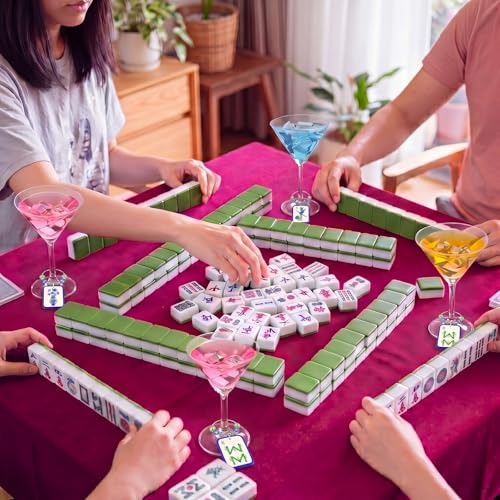 Novabright Chinese Style Mahjong Wine Charms Alloy Drink Markers for Parties