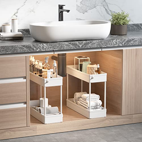 4-Tier Slim Rolling Storage Cart - Narrow Utility Organizer with Wheels