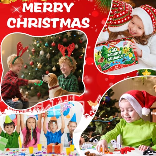 24 Days Christmas Advent Calendar with Articulated 3D Animal Fidget Toys