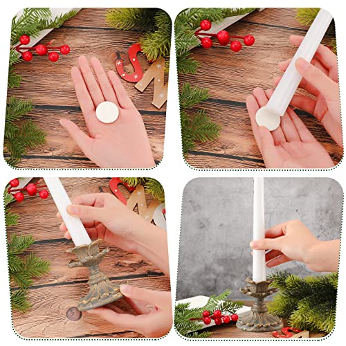 12 Pcs Candle Grips for Taper Candles - Adhesive Holder Inserts