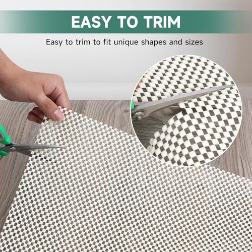 Non-Slip Rug Pad for Hardwood Floors - Extra Thick 5x7 Anti-Skid Mat