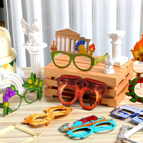 36 Pcs Greek Mythology Paper Glasses Party Photo Booth Props