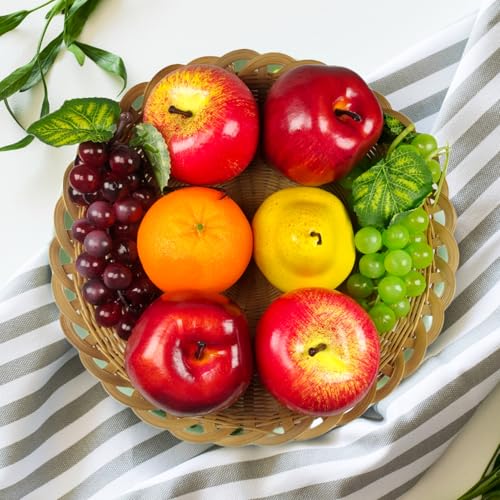 Artificial Fruit Set - 8 Pcs Faux Fruits for Home Decor