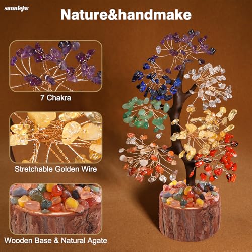 7 Chakra Crystal Tree of Life - Handmade Natural Healing Decor