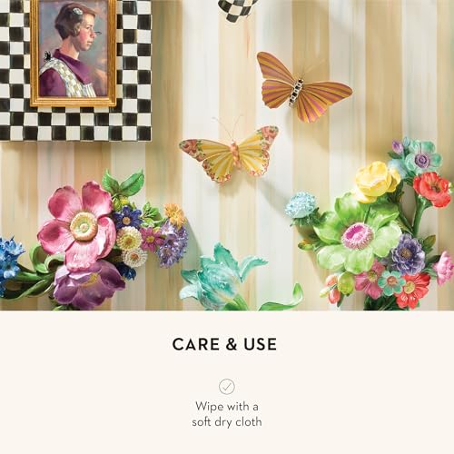 MacKenzie-Childs Butterfly Wall Decor Set – 2 Piece Hanging Resin Wall Art