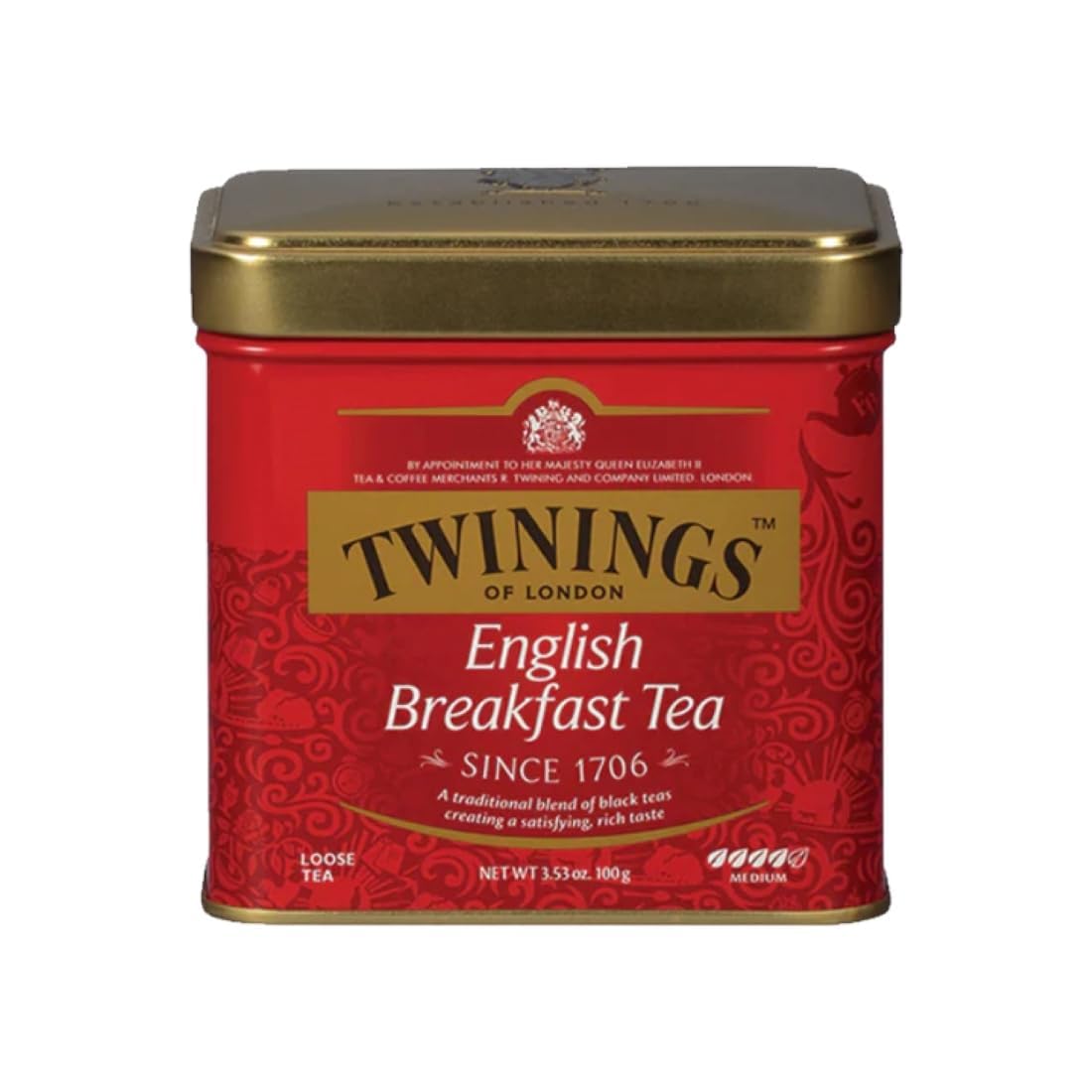 Twinings English Breakfast Loose Tea - Smooth, Robust Black Tea Leaves | 3.53 Ounce Tin