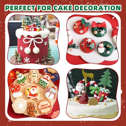 Kalain 2 Pieces Christmas Tree Fondant Molds – Silicone Cake Decorating Set