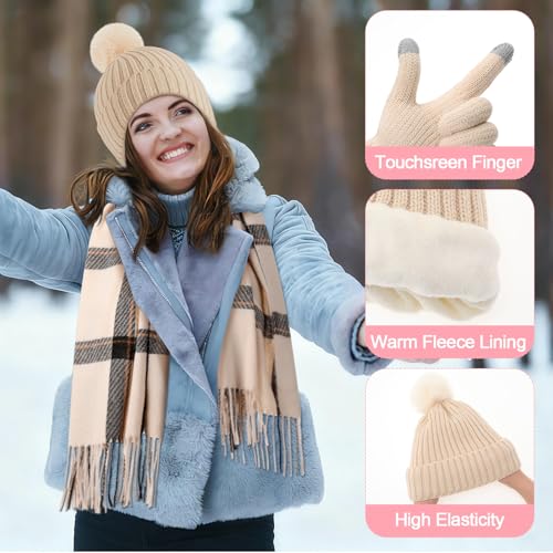 Patelai 11 Pcs Christmas Gift Basket Set for Women – Beige