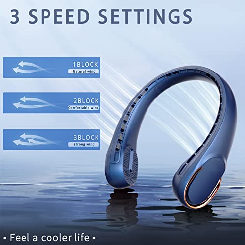 Bladeless Rechargeable Neck Fan 4000mAh Portable Personal Fan