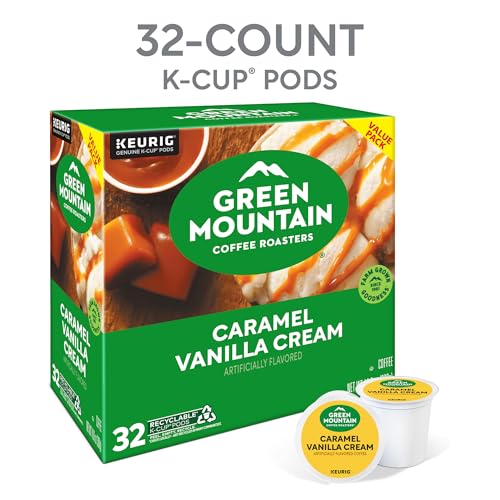 Green Mountain Caramel Vanilla Cream Coffee K-Cup Pods 32 Count