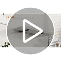 24-Inch Floating Wall Shelves - Matte Black Wood Storage Set of 2
