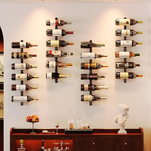 12-Bottle Wall-Mounted Wine Rack – Detachable Metal Storage Organizer