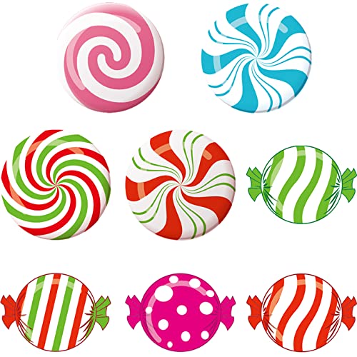 Blulu 40 Pieces Christmas Candy Cutouts Set with Adhesive Dots for Bulletin Boards