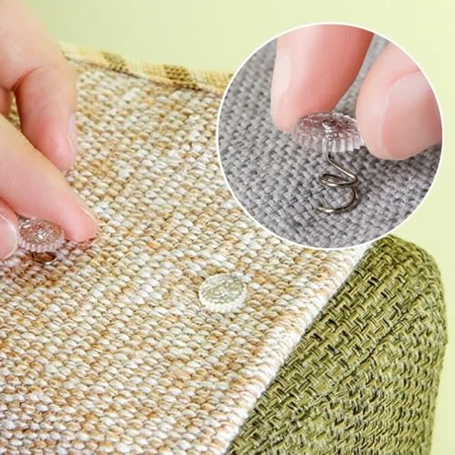60PCS Bed Sheet Fasteners - Stainless Steel Screw Pins for Secure Fit