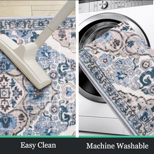 3-Piece Boho Kitchen Rug Set, Non-Slip Washable Farmhouse Floor Mats