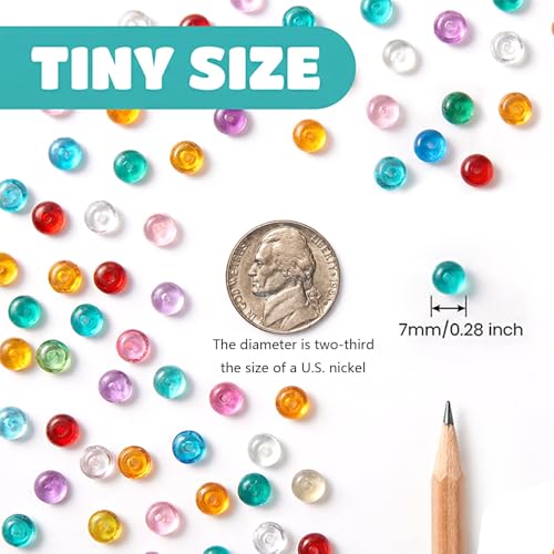 7mm Acrylic Fishbowl Slime Beads (15 Colors, 2800 Pcs) - Craft & Vase Filler