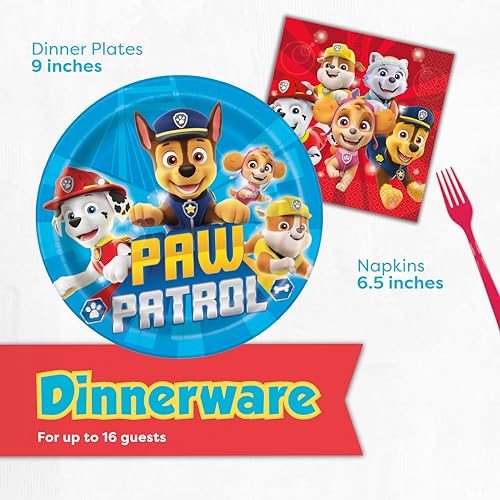 Kids Birthday Party Supplies Kit - 16 Piece Set with Plates, Masks & Decor