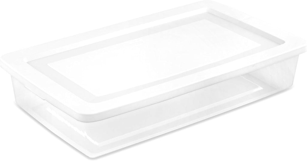 Sterilite 41 Quart Storage Box - 6 Pack Clear Plastic Totes with Secure Snapping Lids for Organization