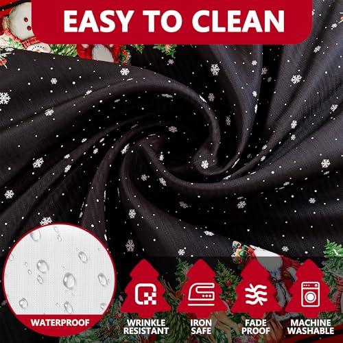 Siilues 60 x 120 Inch Christmas Tablecloth - Rectangular Premium Polyester