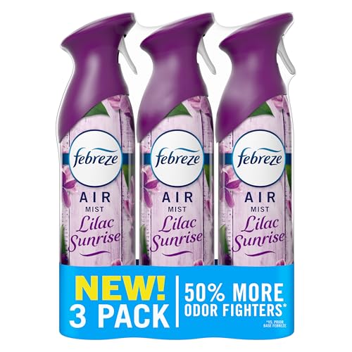 Air Freshener Room Spray Odor Eliminator, Lilac Sunrise Scent, 8.1 oz (3 Pack)