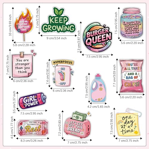 GTOTd Motivational Locker Fridge Magnet 12 Pack - Positive Inspirational Variation