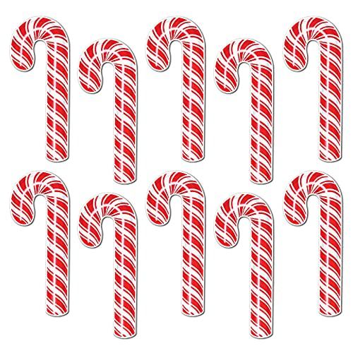 Beistle 10 Piece Christmas Candy Cane Paper Decorations Holiday Cutouts